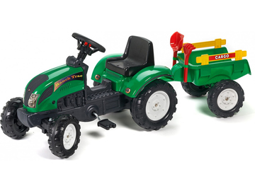 FALK - Šlapací traktor Ranch Trac s vlečkou zelený / FA-2052C