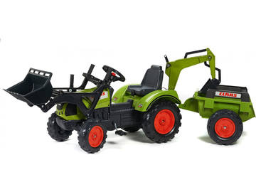 FALK - Pedal tractor Claas Arion 430 with loader, excavator and sowing machine / FA-2070Y