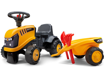 FALK - Dětské odrážedlo Baby JCB s vlečkou, lopatkou a hrabičkami FALK - Dětské odrážedlo Baby JCB s vlečkou, lopatkou a hrabičkami / FA-215C