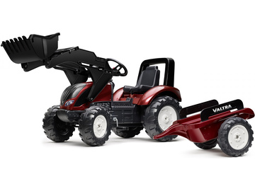 FALK - Šlapací traktor Valtra S4 s nakladačem a vlečkou FALK - Šlapací traktor Valtra S4 s nakladačem a vlečkou / FA-4000AM