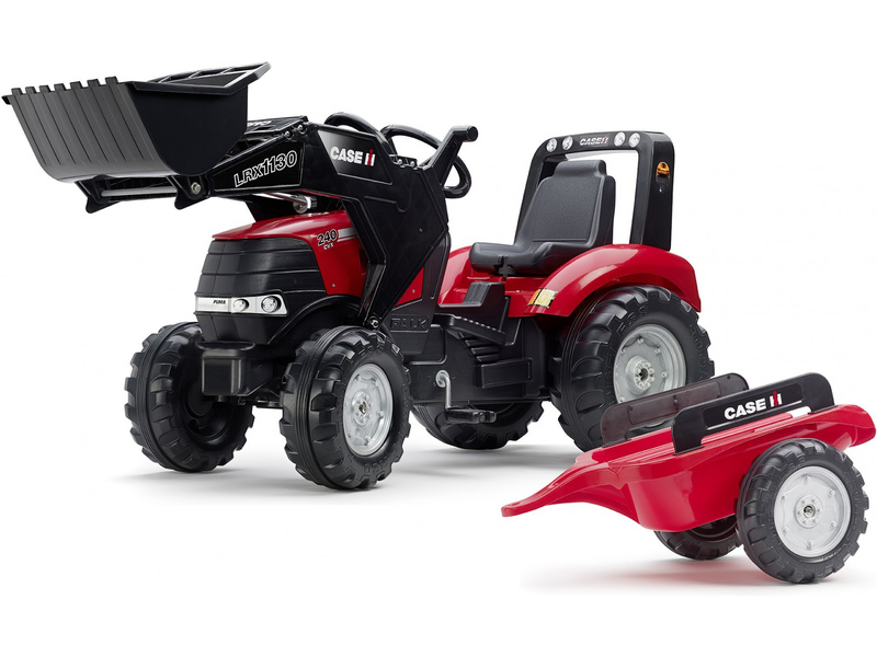 FALK Pedal tractor Case IH Puma 240CVX with loader and siding