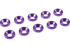 Washer for M4 Flat Head Screws OD=10mm Aluminium Purple (10)