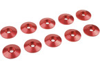Washer for M3 Button Head Screws OD=15mm Aluminium Red (10)