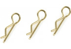 Body Clips 45° Bent Small Gold (10)