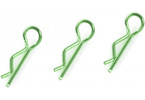 Body Clips 45° Bent Small Green (10)