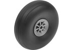 Airplane Wheels Rubber w/ Nylon Rim - 57mm Shaft Dia. 3mm (2)