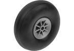 Airplane Wheels Rubber w/ Nylon Rim - 63mm Shaft Dia. 4mm (2)
