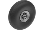 Airplane Wheels Rubber w/ Nylon Rim - 70mm Shaft Dia. 4mm (2)