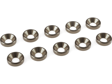 Washer for M4 Flat Head Screws OD=10mm Aluminium Gun Metal (10) / GF-0405-043