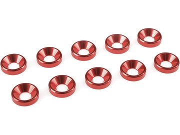 Washer for M4 Flat Head Screws OD=10mm Aluminium Red (10) / GF-0405-045