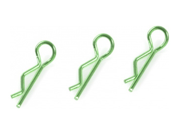 Body Clips 45° Bent Small Green (10) / GF-0410-002