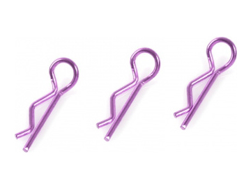 Body Clips 45° Bent Small Purple (10) / GF-0410-003