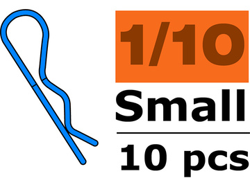 Body Clips 45° Bent Small Blue (10) / GF-0410-006