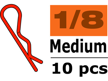 Sponka karosérie střední 45° červená (10) / GF-0410-013