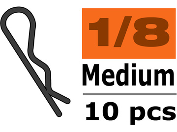 Body Clips 45° Bent Medium Black (10) / GF-0410-014