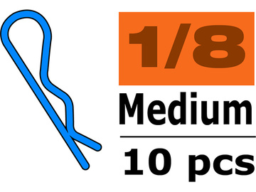 Body Clips 45° Bent Medium Blue (10) / GF-0410-015