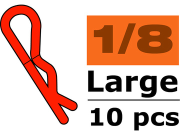 Body Clips 45° Bent Large Red (10) / GF-0410-023