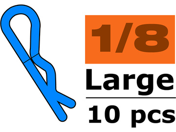 Body Clips 45° Bent Large Blue (10) / GF-0410-025