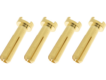Connector Gold Plated 4.0mm 90deg Male (4) / GF-1000-013
