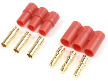 Connector Gold Plated 3.5mm 3-Pin w/ Plastic Housing (1 pair) / GF-1002-001