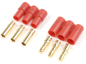 Konektor zlacený 3.5mm 3-pin plastové pouzdro (1 pár) / GF-1002-001