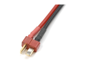 Konektor zlacený Deans samec s kabelem 14AWG 10cm / GF-1070-002