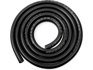 Kabel se silikonovou izolací Powerflex 8AWG černý (1m) / GF-1341-011