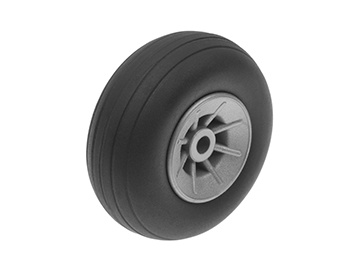 Airplane Wheels Rubber w/ Nylon Rim - 38mm Shaft Dia. 3mm (2) / GF-3165-001