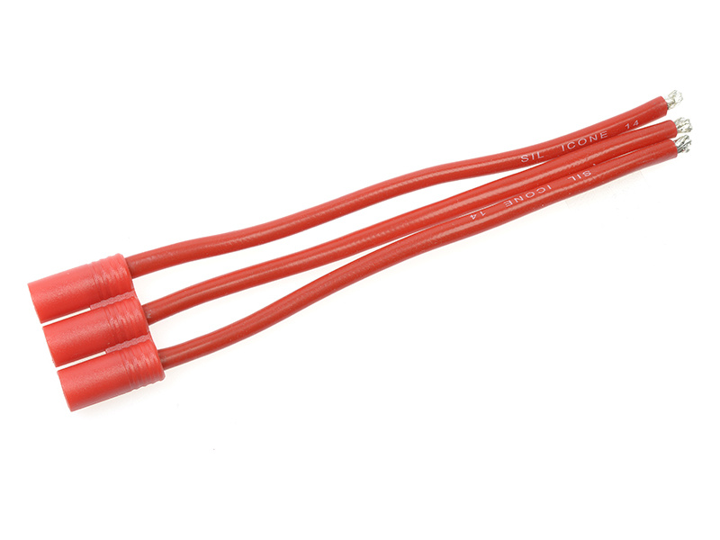 Konektor zlacený 3.5mm 3-pin samice s kabelem 14AWG 10cm