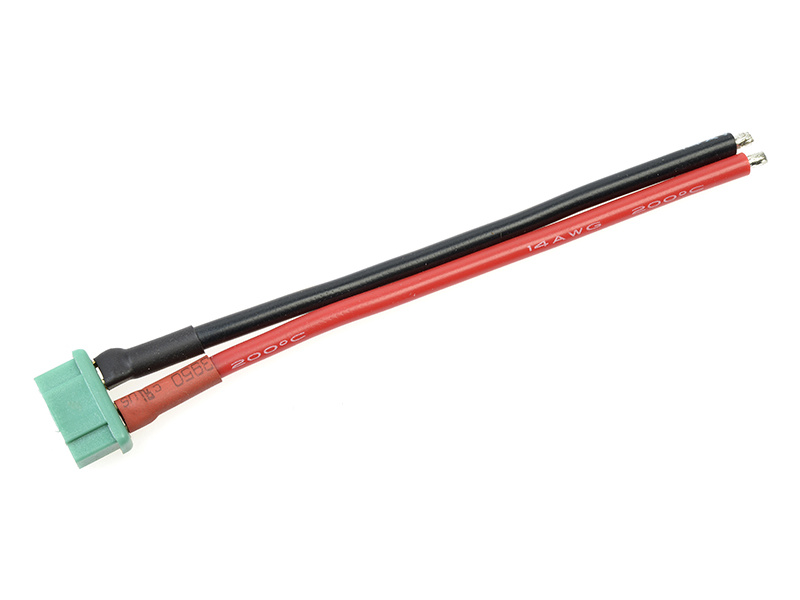 Konektor zlacený MPX samec s kabelem 14AWG 12cm