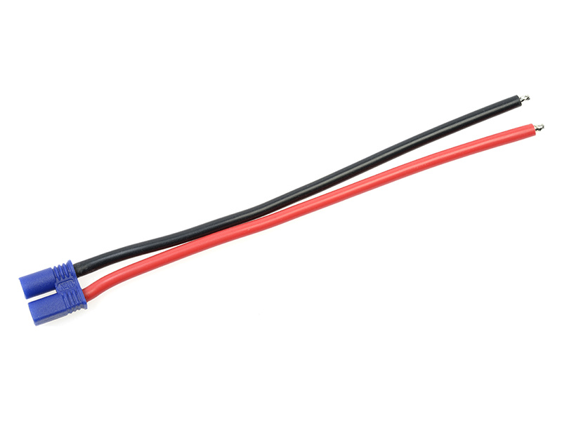 Konektor zlacený EC2 samice s kabelem 14AWG 12cm