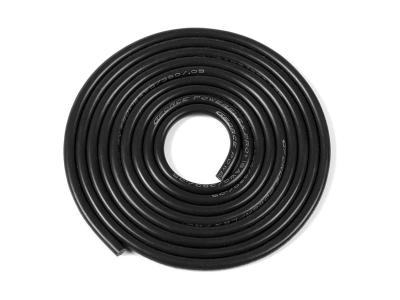 Kabel se silikonovou izolací Powerflex 18AWG černý (1m)