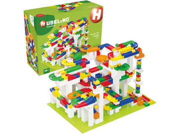 HUBELINO Kuličková dráha - set s kostkami Mega 585 dílků / HUB420633