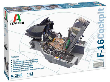 Italeri General Dynamics F-16 kokpit (1:12) Italeri General Dynamics F-16 kokpit (1:12) / IT-2990