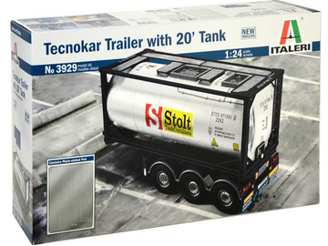 Italeri Tecnocar Trailer s 20 stopou cisternou (1:24) Italeri Tecnocar Trailer s 20 stopou cisternou (1:24) / IT-3929