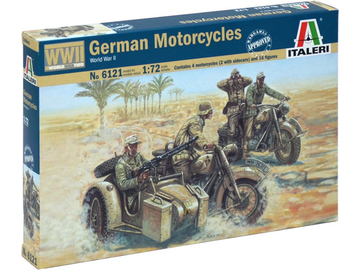 Italeri figurky - němečtí motocyklisté WW2 (1:72) / IT-6121