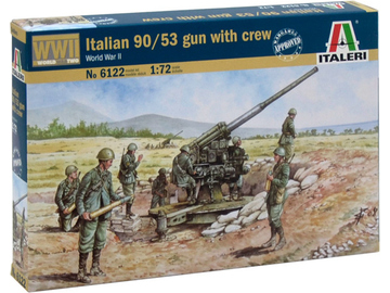 Italeri figurky - ITALIAN 90/53 GUN with CREW (1:72) Italeri figurky - ITALIAN 90/53 GUN with CREW (1:72) / IT-6122