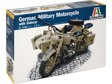 Italeri German Military Motorcycle with Sidecar (1:9) Italeri German Military Motorcycle with Sidecar (1:9) / IT-7403