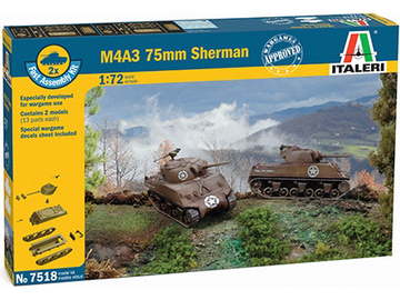 Italeri Easy Kit - M4A3 75 mm SHERMAN (1:72) Italeri Easy Kit - M4A3 75 mm SHERMAN (1:72) / IT-7518