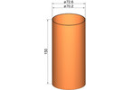 Klima Tube Adapter 75mm dia. 72.6x150mm