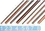 Wooden profile straight T 4x4x500 (2pc)
