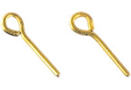 Eyebolts 2x8mm brass (10 pcs)