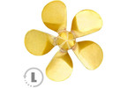 Raboesch boat propeller class 181 55mm M4 5-blade left