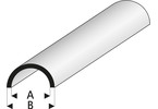 Raboesch profil ASA trubka půlkruhová 4.5x6x1000mm
