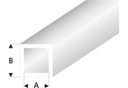 Raboesch profil ASA trubka čtvercová transparentní bílá 3x4x330mm (5)