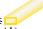 Raboesch profil ASA trubka čtyřhranná transparentní žlutá 2x4x330mm (5)