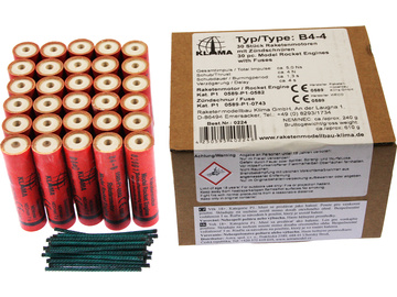 Klima raketový motor B4-4 (30ks) Klima raketový motor B4-4 (30ks) / KL-0224