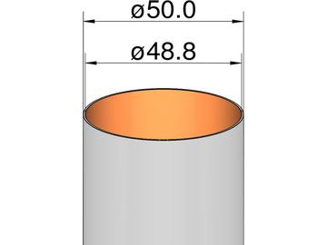 Klima papírová trubka 50x385mm / KL-205038500