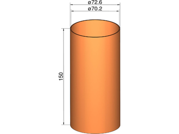 Klima spojka 75mm trubek pr. 72x150mm / KL-207315000