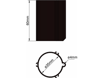 Klima základna 35mm 3-stabilizátory černá / KL-31035300
